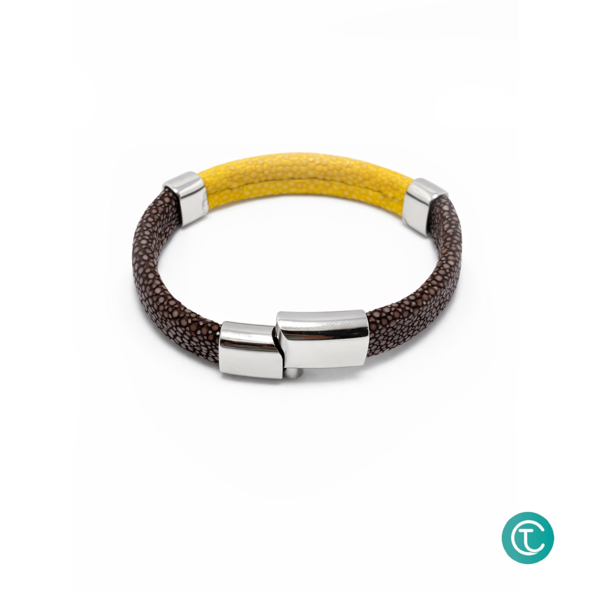 Handmade Stingray Leather Bracelet Exotic Luxury Cuff for Men & Women
