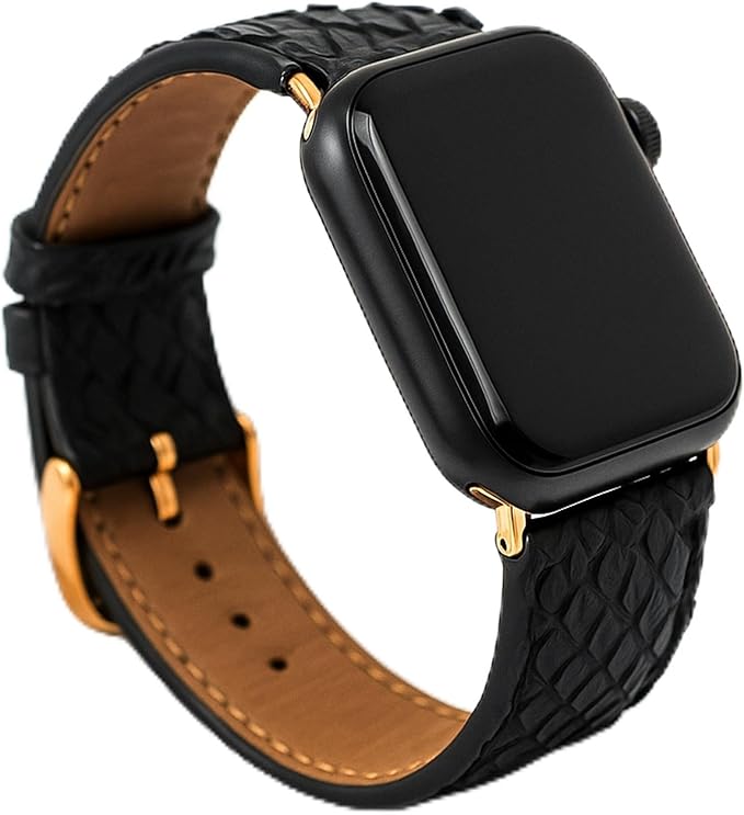 Python Leather Apple Watch Band | Exotic Snake Skin Strap | All Sizes 38mm–49mm | Multiple Band and Closure Color Variations