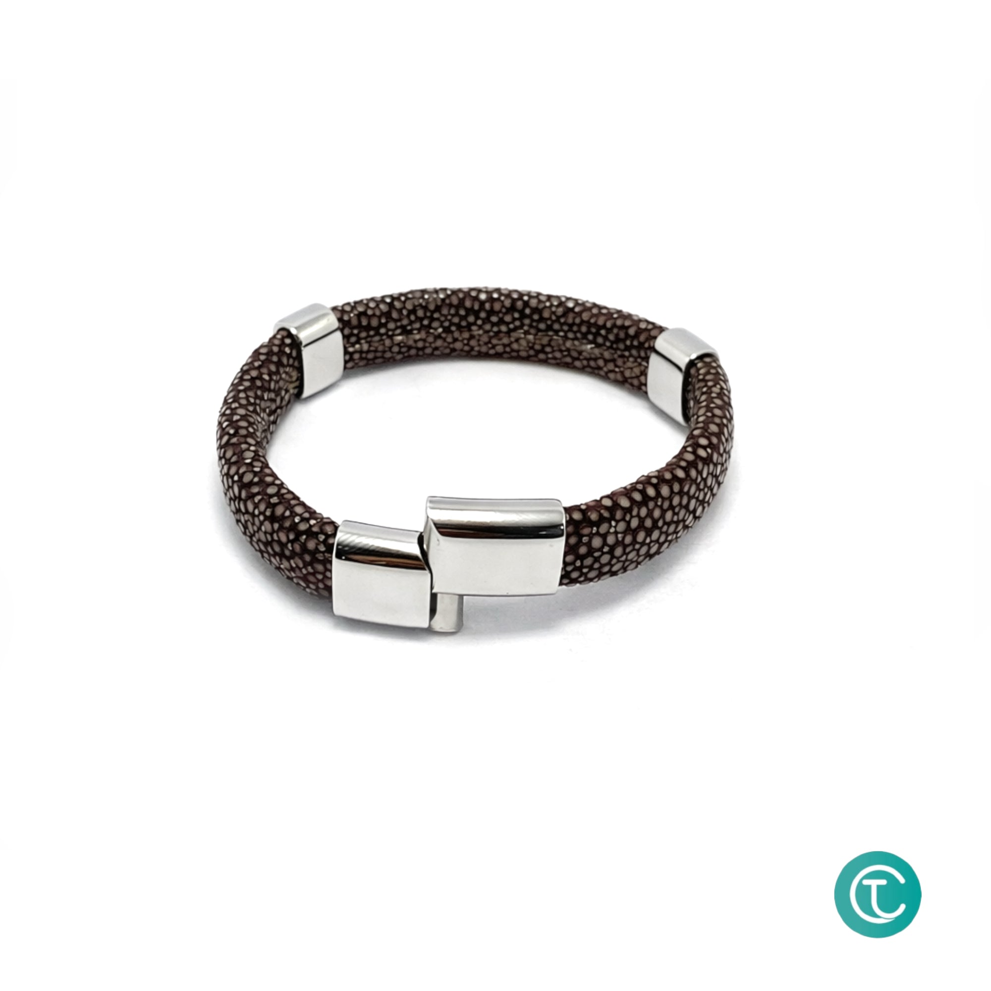 Handmade Stingray Leather Bracelet Exotic Luxury Cuff for Men & Women