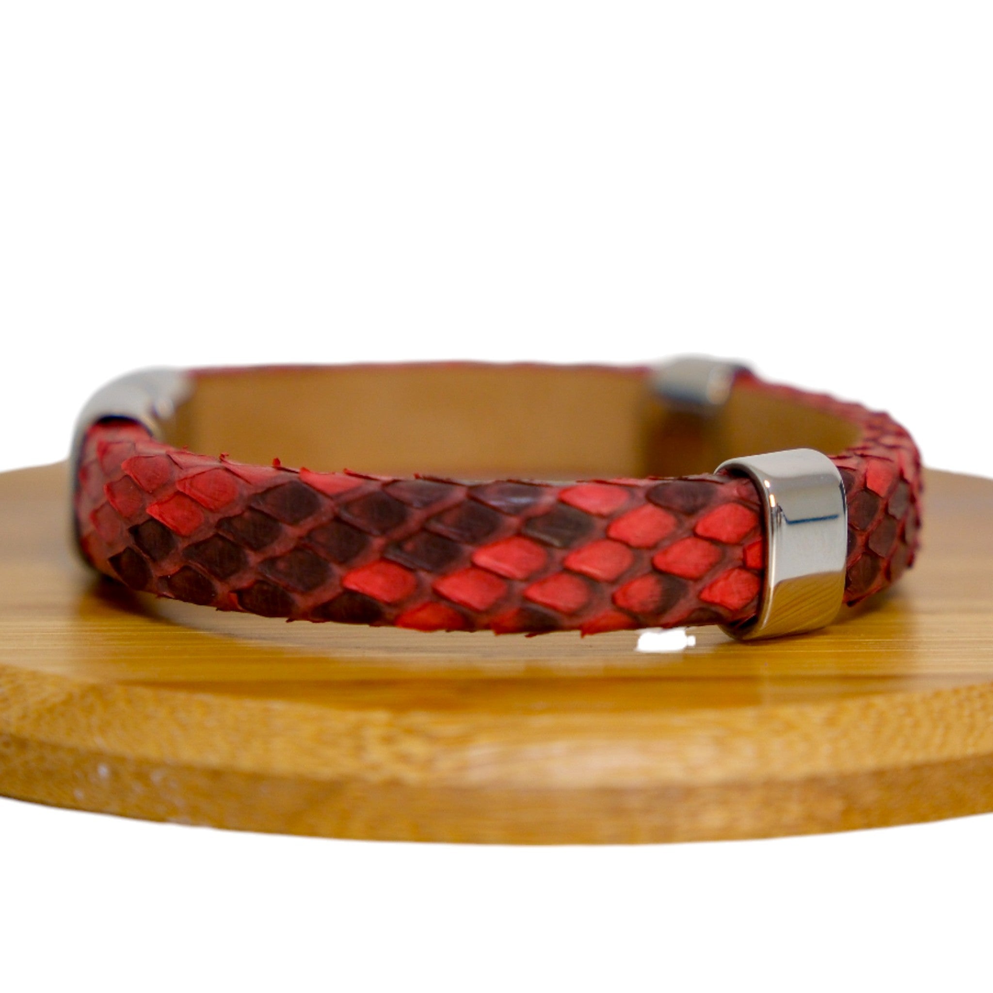 Handmade Python Leather Bracelet Exotic Luxury Cuff for Men & Women