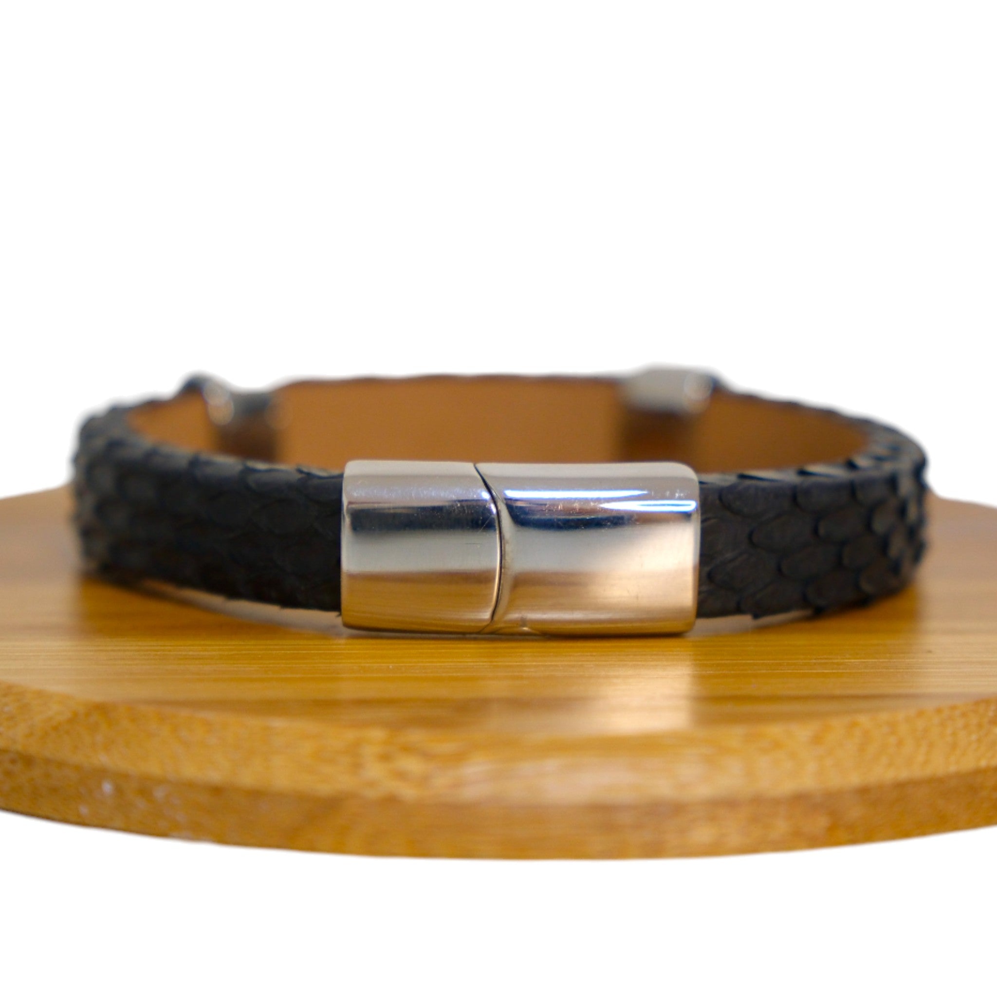 Handmade Python Leather Bracelet Exotic Luxury Cuff for Men & Women