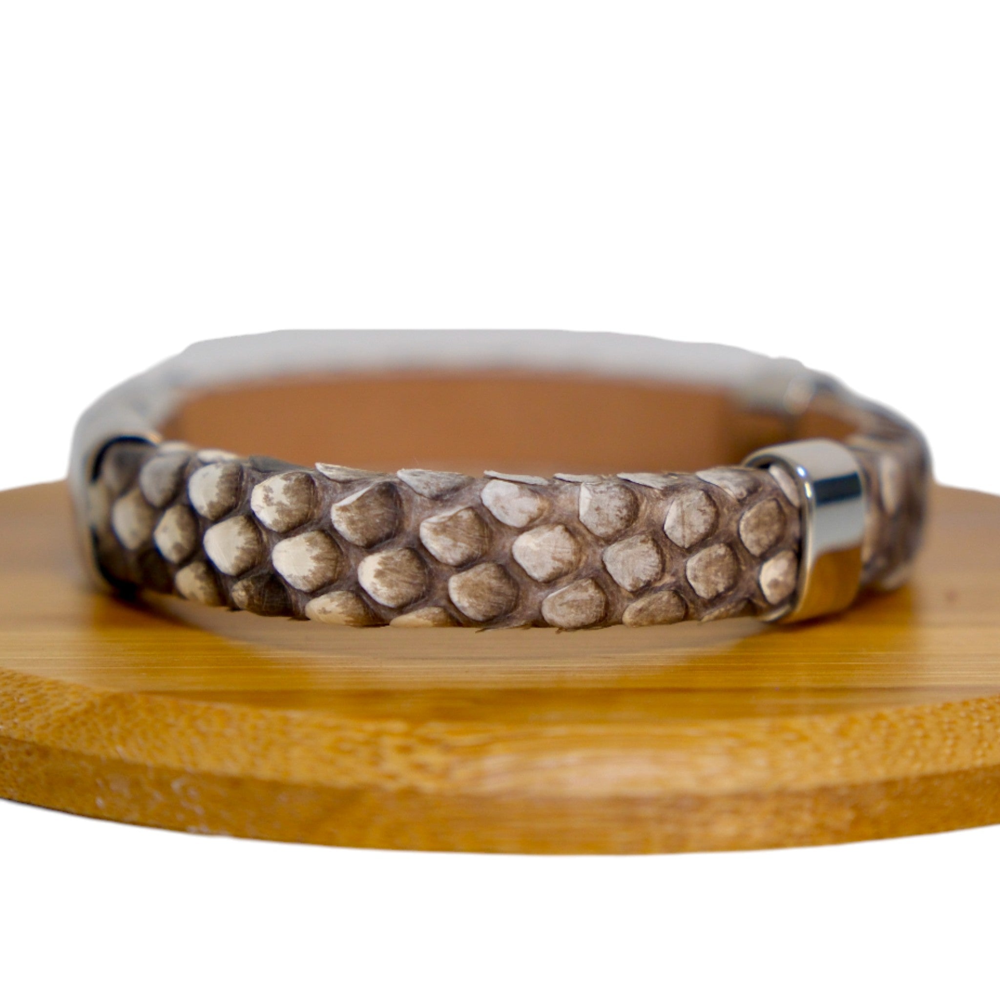 Handmade Python Leather Bracelet Exotic Luxury Cuff for Men & Women