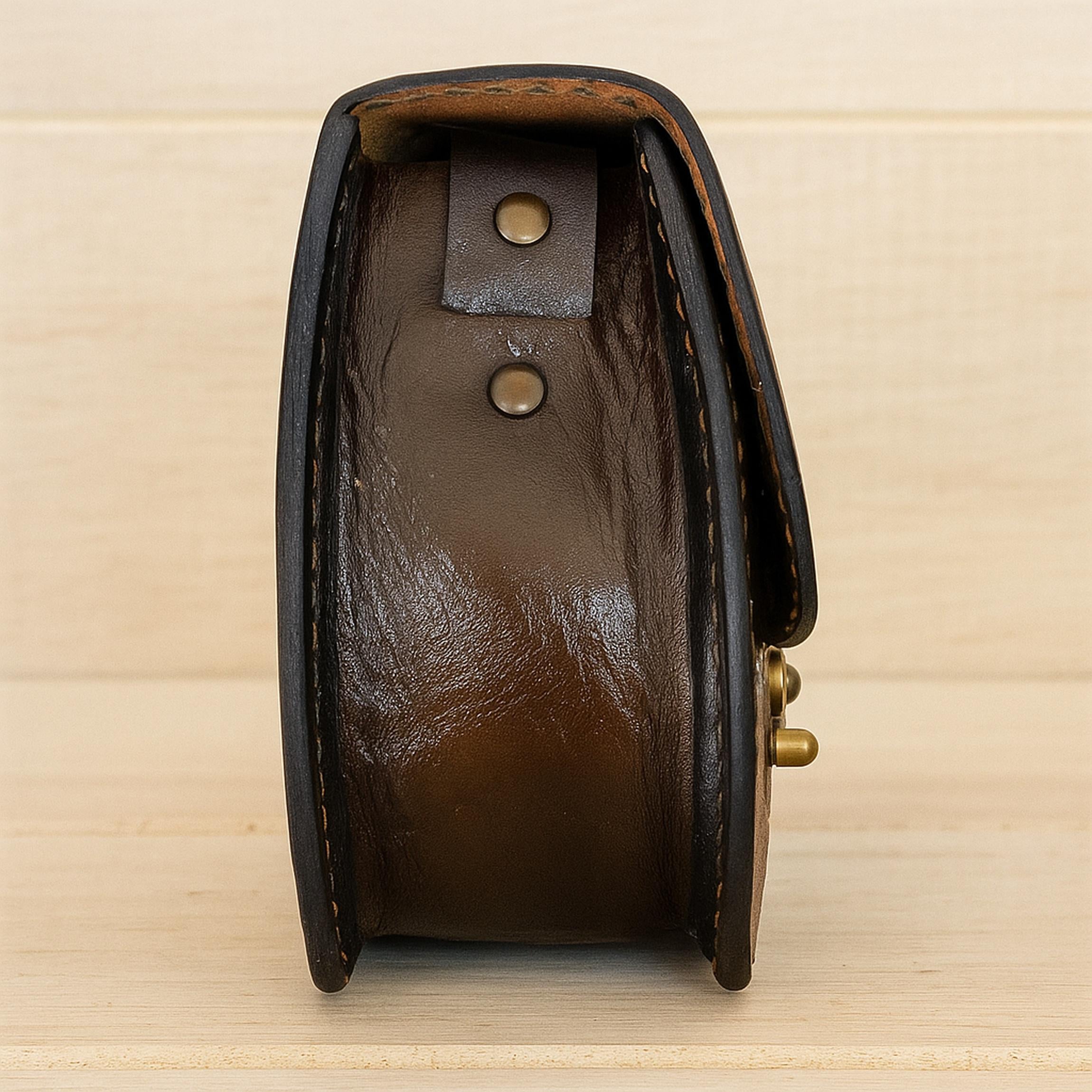 Tooled Leather Crossbody Bag | Floral Carved Satchel | Pink Basket Weave Western Boho | Structured Case | Veg-Tan Full Grain