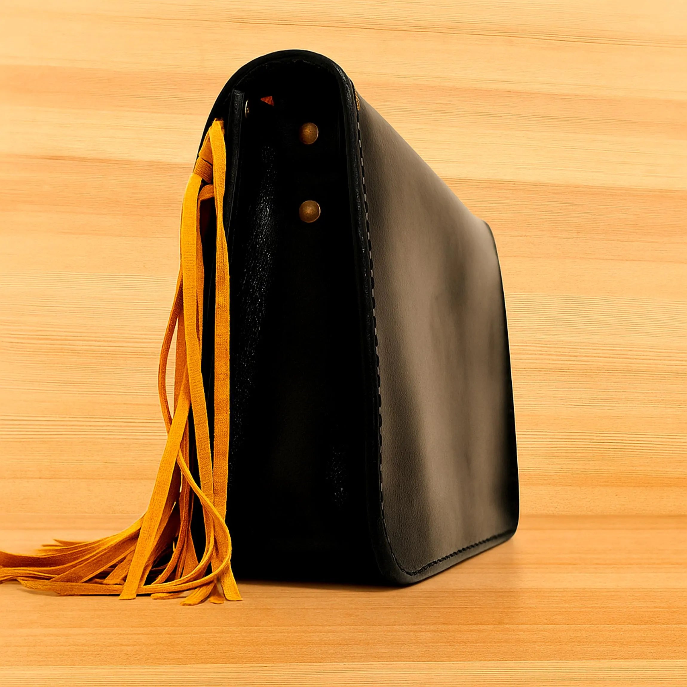 Burgundy Leather Fringe Crossbody Bag - Western Boho Satchel