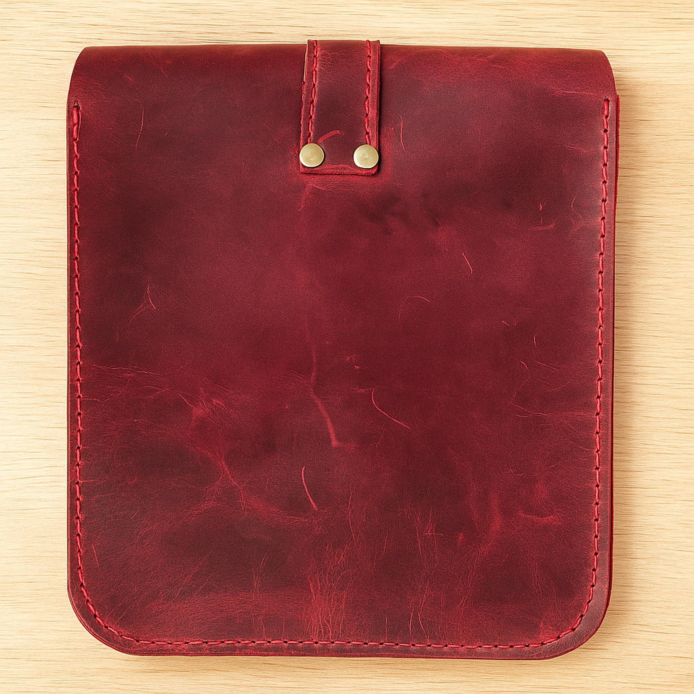 Colorful Leather Bag | Artisan Hand-Dyed Satchel | Vintage Crossbody | Square Boho Pouch | Veg-Tan Full Grain | Green Red Maroon
