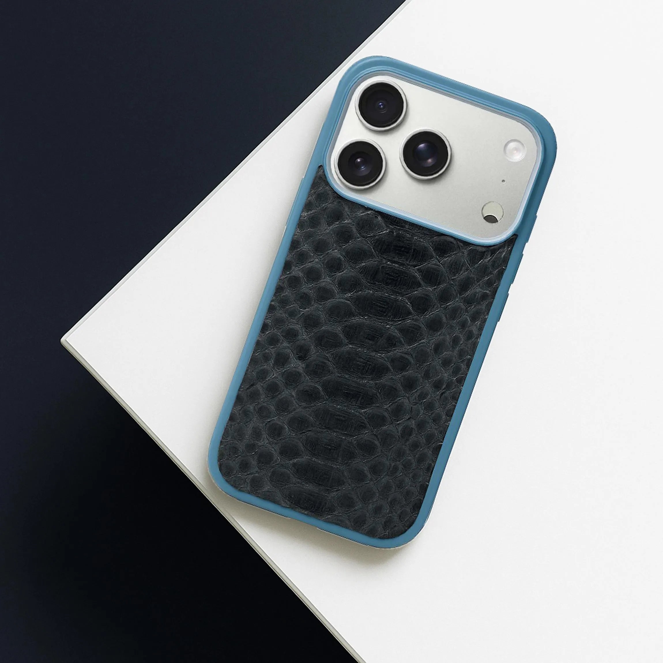 Python iPhone Case | Exotic Snake Skin Leather Cover | Handmade Slim Protective | iPhone 16 & 17 Series